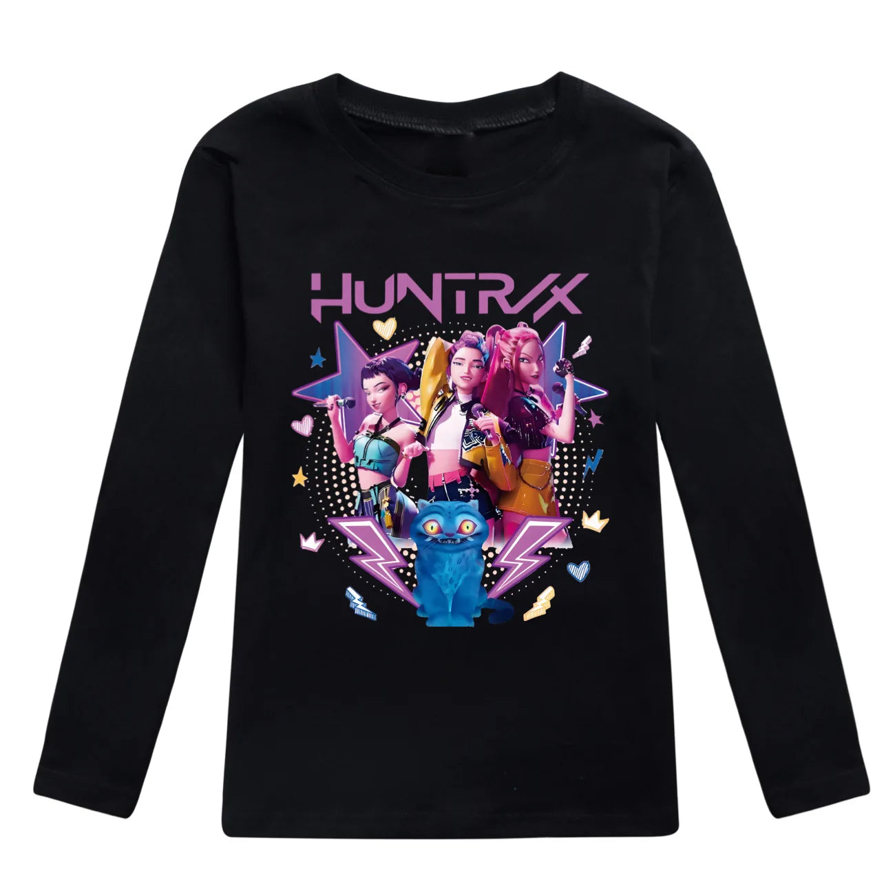 KPop Demon Hunters Huntrix Top T Shirt Kids T-shirt Rumi Clothes Mira Zoey Long Sleeved