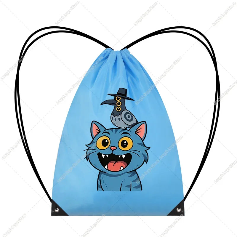 KPop Demon Hunters Merch Drawstring Bags Swim Sports PE Kit Book Bag Huntrix Rumi Derpy Gift Tiger