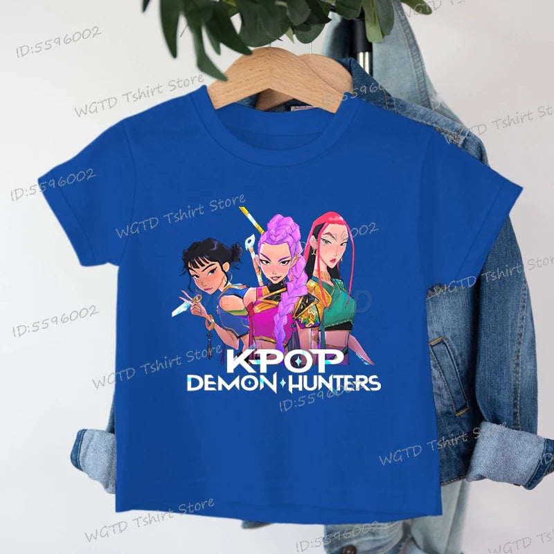 Kids T-shirt KPop Demon Hunters Tee Mira Rumi Zoey Huntrix Merch Gift
