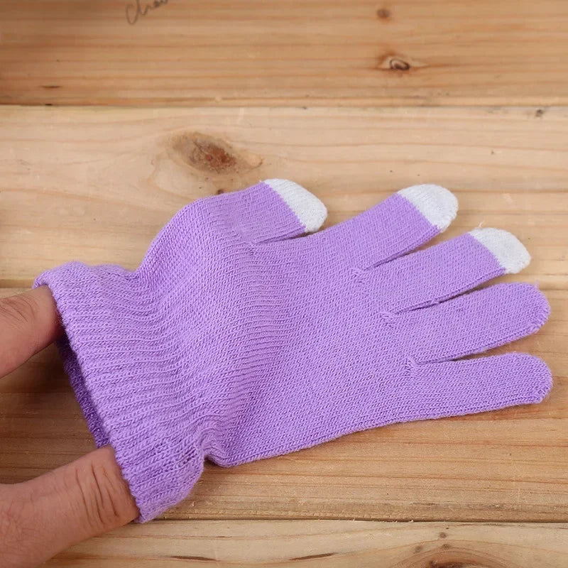 KPop Demon Hunters Children Five Finger Gloves Cute Touchable Screen Personalised Huntrix Merch Gift