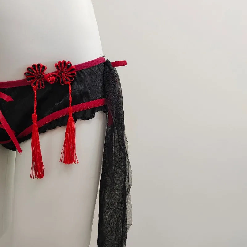 Gothic Vintage Cheongsam Lingerie Anime Vampire Demon Fancy Dress