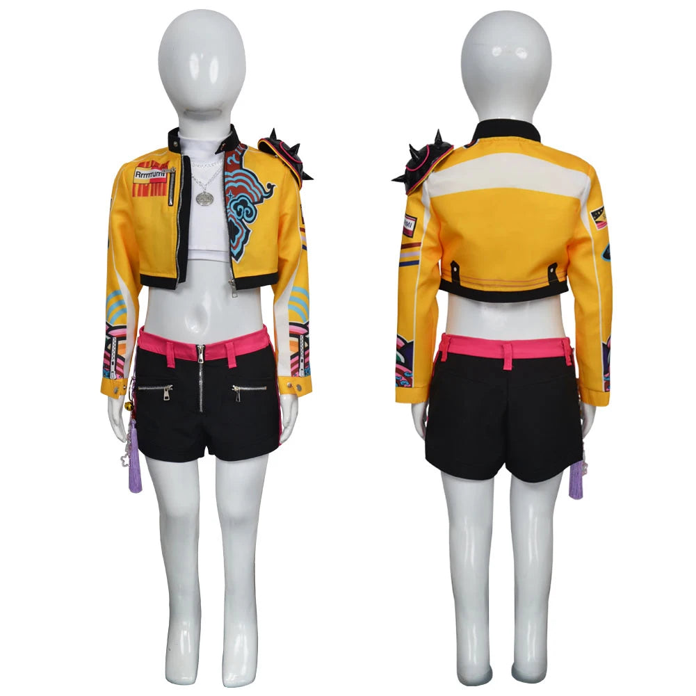 Kpop Demon Hunters Rumi Zoey Mira Cosplay Kids Child Girls Costume Huntrix K-pop Fancy Dress Costume