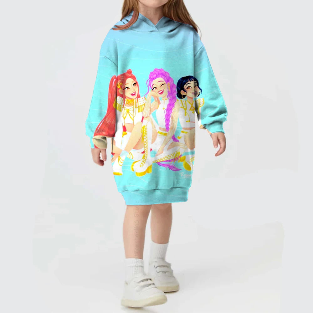 KPop Demon Hunters Huntrix Dress Long Jumper Sweater K-pop clothes