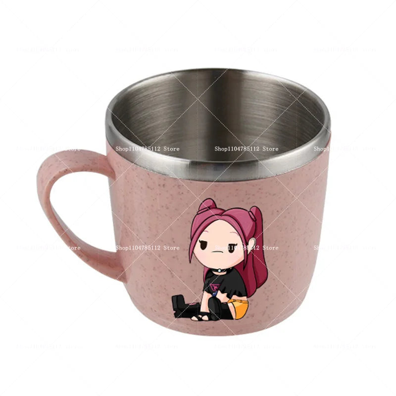 KPop Demon Hunters Stainless Steel Camping Cup Water Bottle Mug Merch Gifts K-Pop