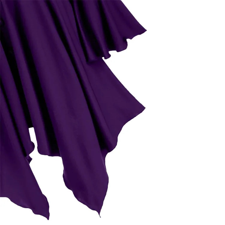 Gothic Purple Hooded Dress Coat Jacket Medieval