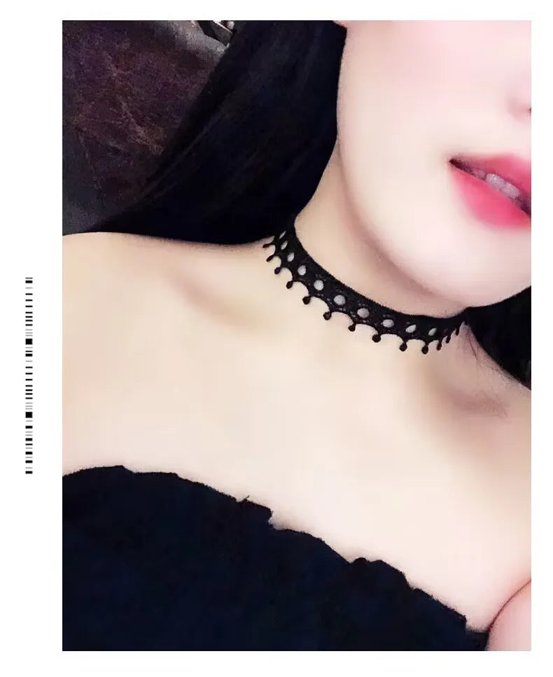 Goth Black Velvet Choker Necklaces Gothic Accessories
