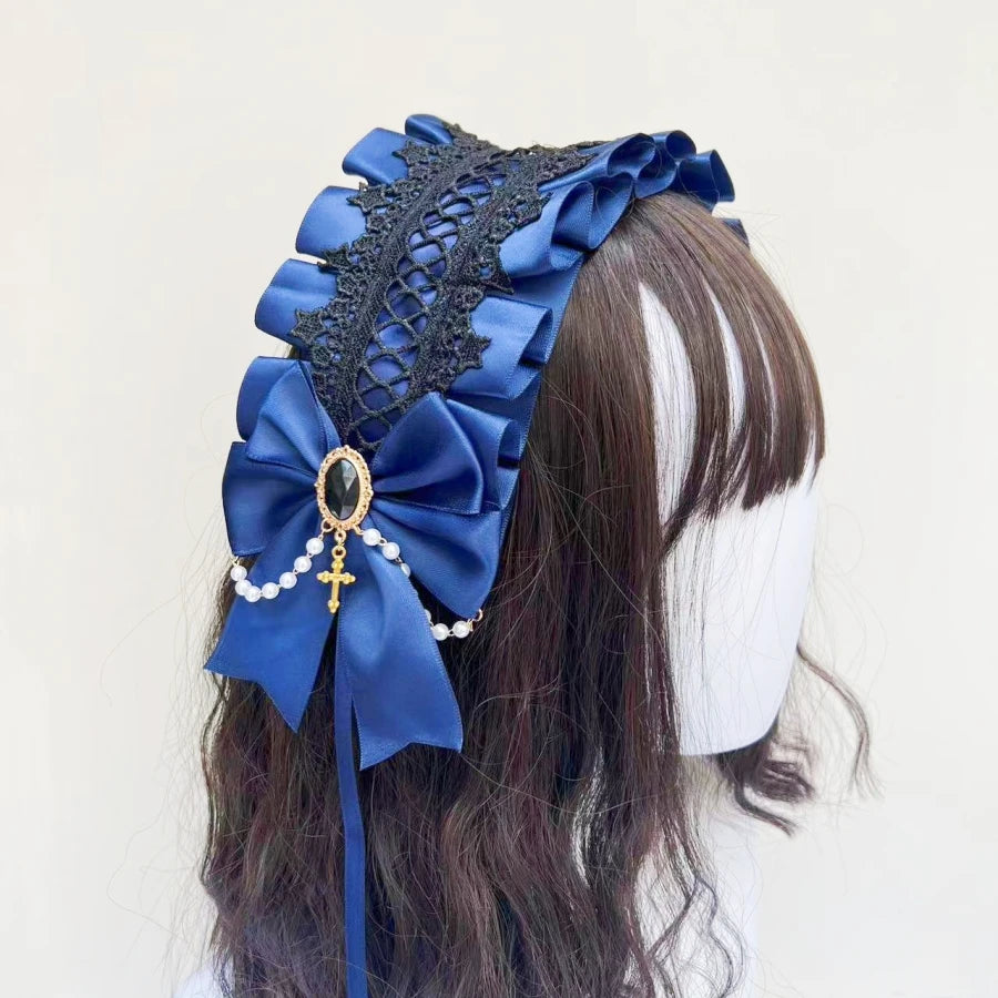 Victorian Gothic Lolita Headdress Maid Hair Accessories Cute Cosplay