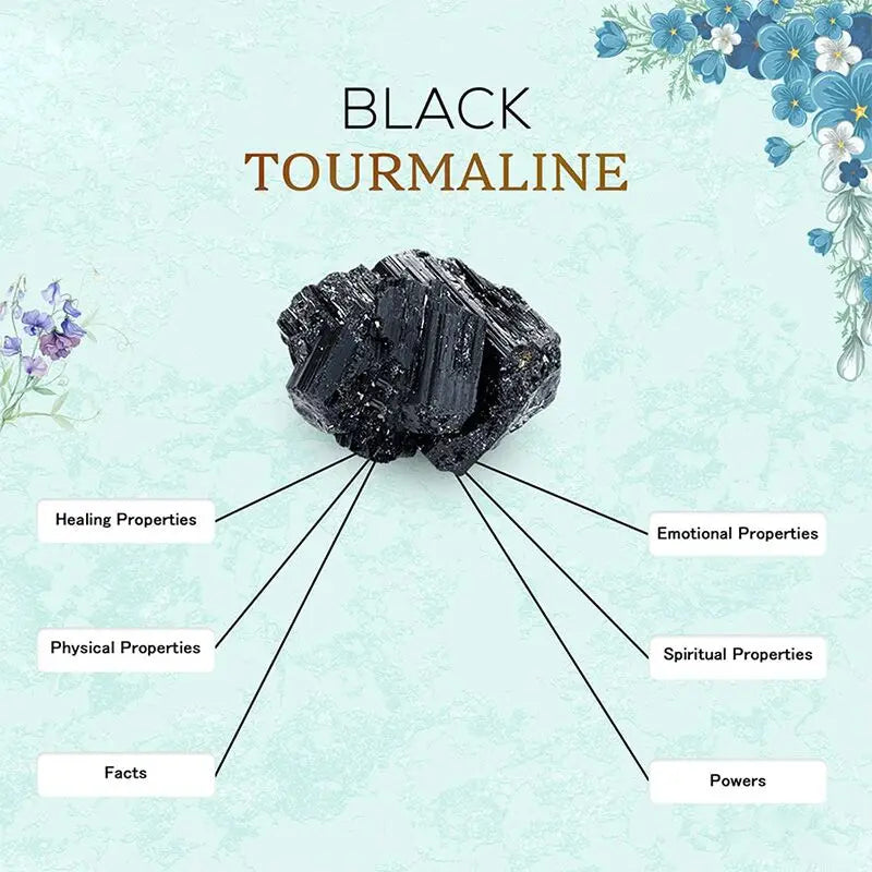 Black Tourmaline Bracelet Men Handmade Braided Energy Protection Crystal Bracelet