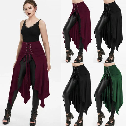 Gothic Steampunk Medieval Vintage High Waist Over Skirt