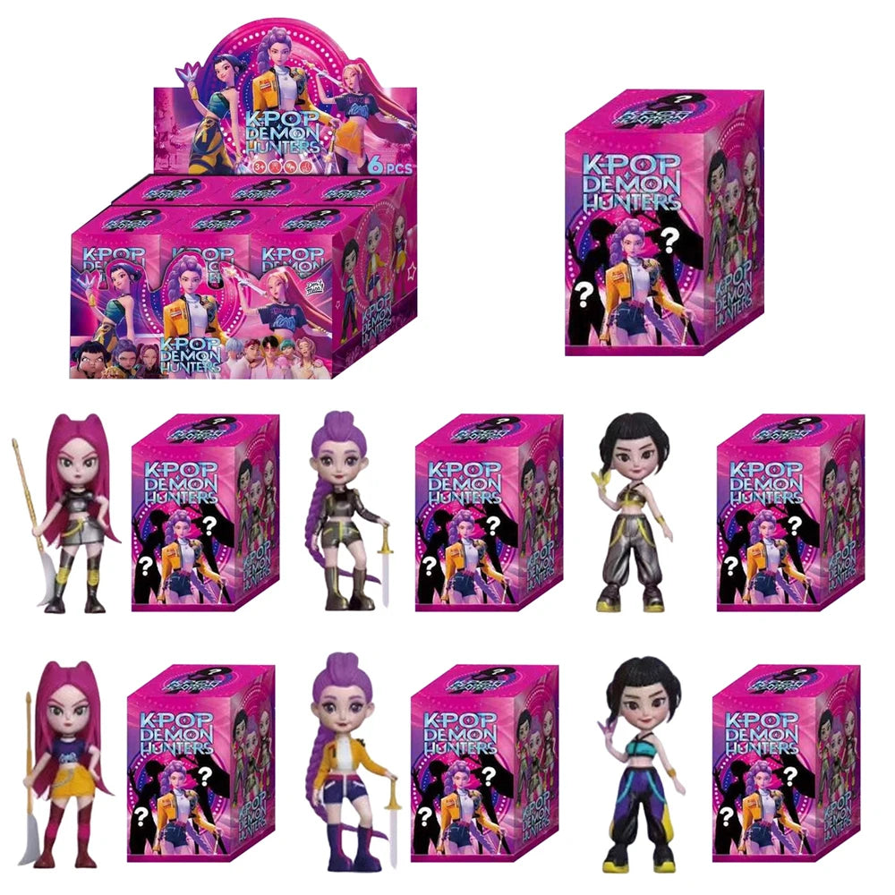KPop Demon Hunters Doll Figures Toy Rumi Mira Zoey Blind Box Surprise Huntrix Merch Gift Stocking