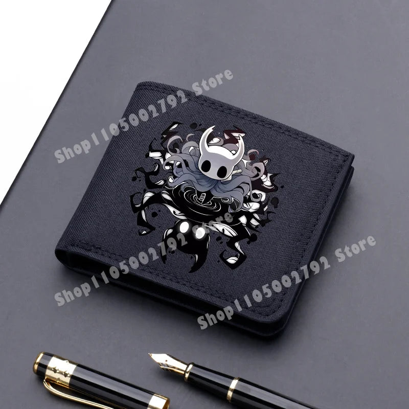 Hollow Knight Game Wallet Merch Silksong Men Kids Short Folding Coin Purse Gamer ID Card Holder