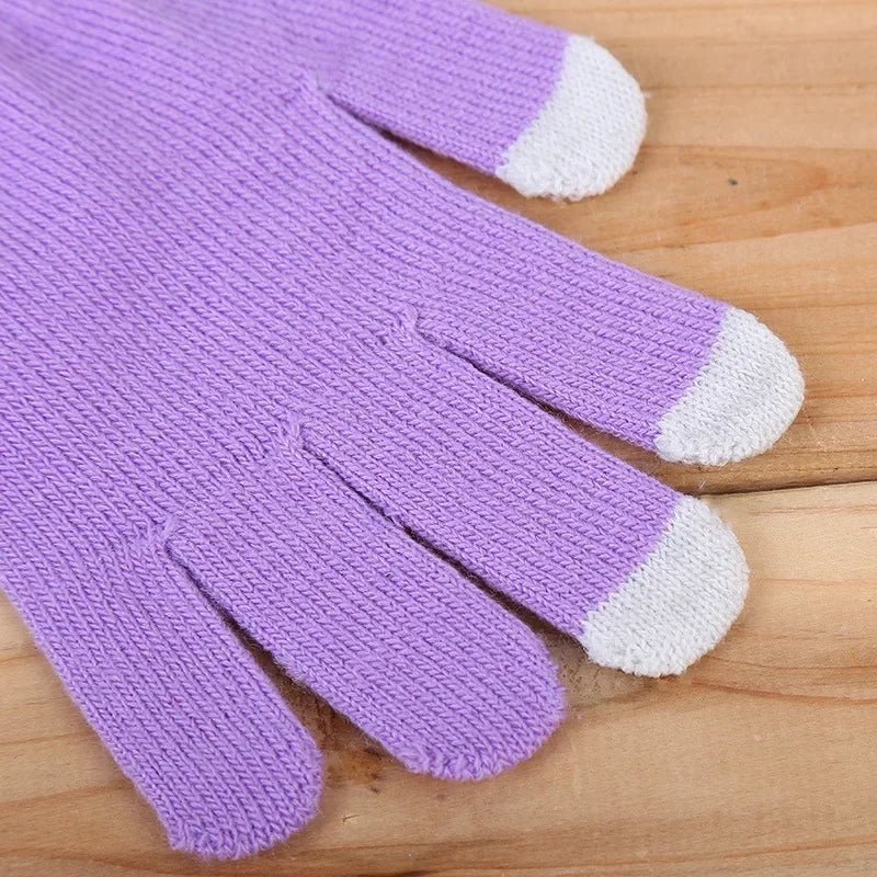 KPop Demon Hunters Children Five Finger Gloves Cute Touchable Screen Personalised Huntrix Merch Gift