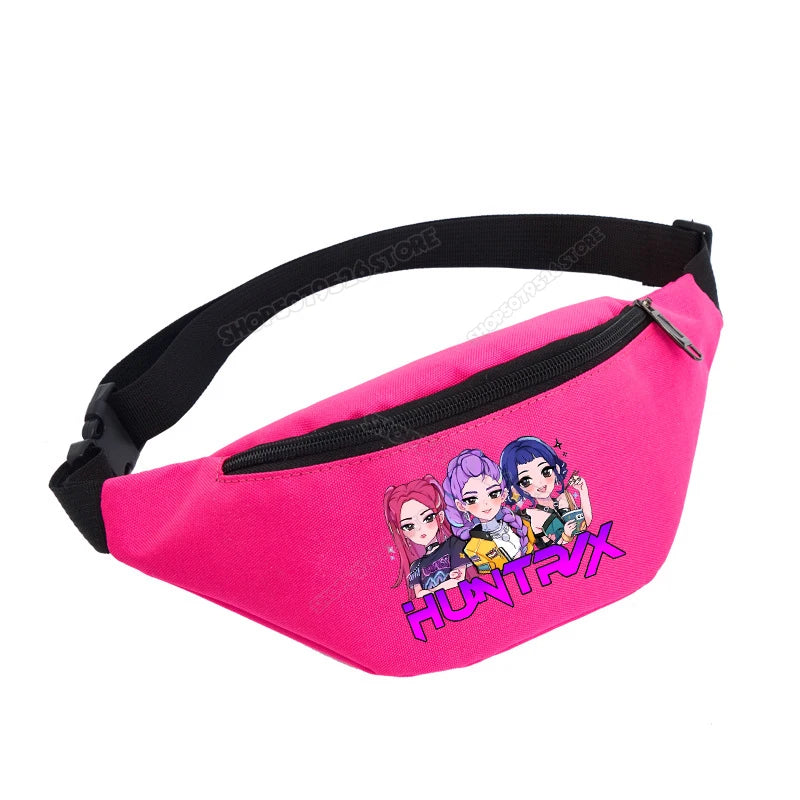 KPop Demon Hunters Waist Bum Bag Kids Fanny Packs Huntrix Merch Gifts