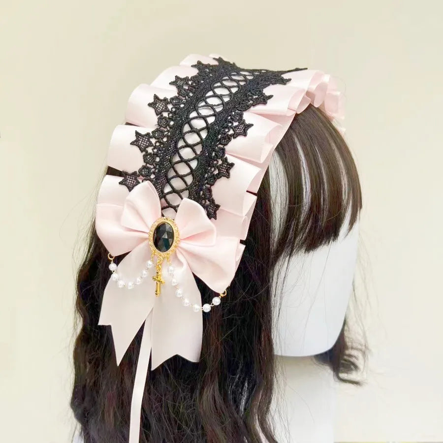 Victorian Gothic Lolita Headdress Maid Hair Accessories Cute Cosplay