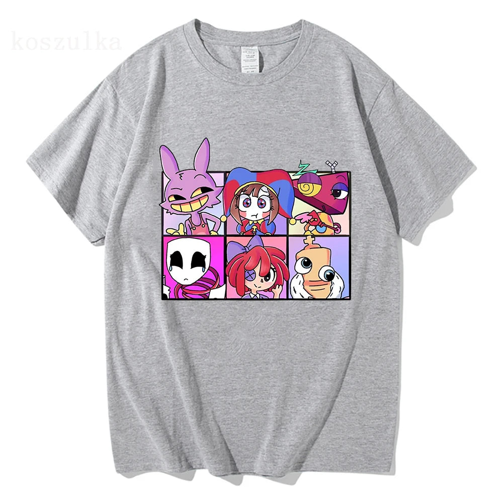 THE AMAZING DIGITAL CIRCUS Print T-Shirt Men Women TADC Clothes Pomni Jax Kinger