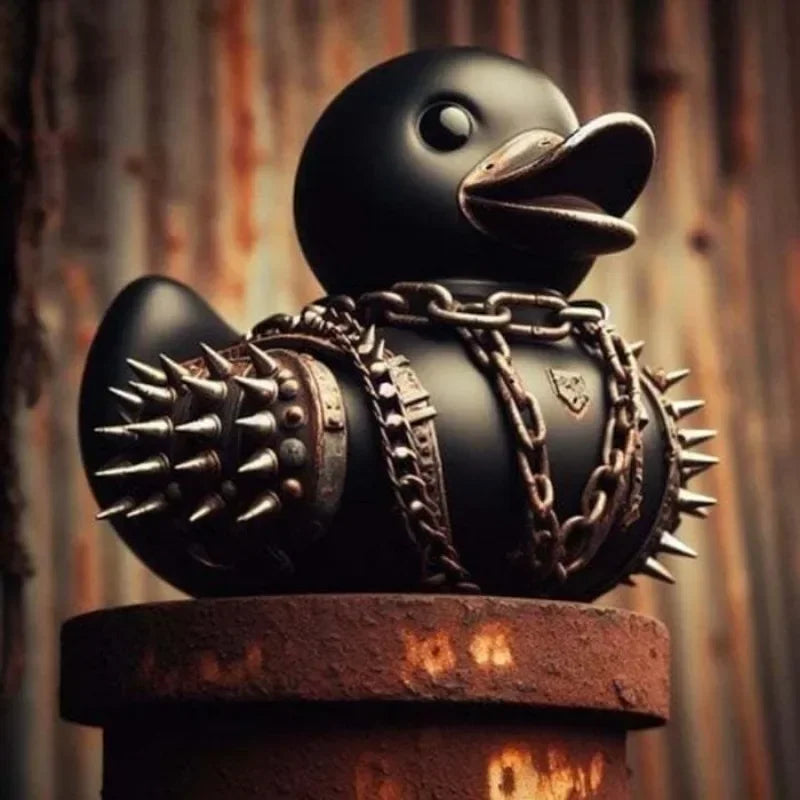 Gothic Rock Duckies Desktop Decoration Punk Bathroom Rubber Duck