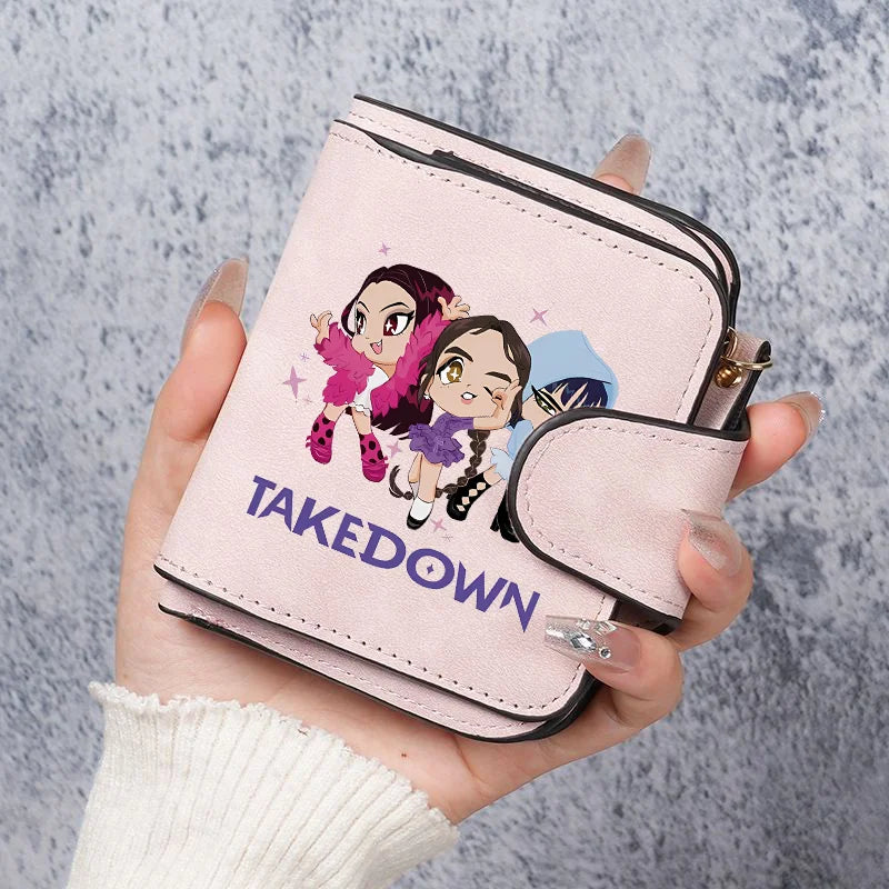 KPop Demon Hunters Wallet PU Waterproof Money Bag Card Holder Purse Coin Huntrix Merch Gift