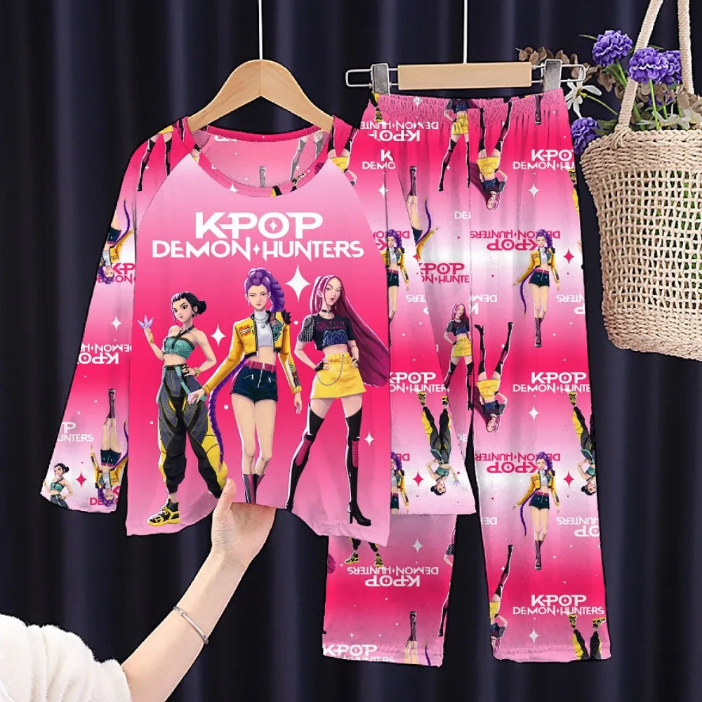 Kids KPop Demon Hunters Huntrix Pyjamas PJ's Rumi Mira Zoey K-pop Pajamas Nightwear