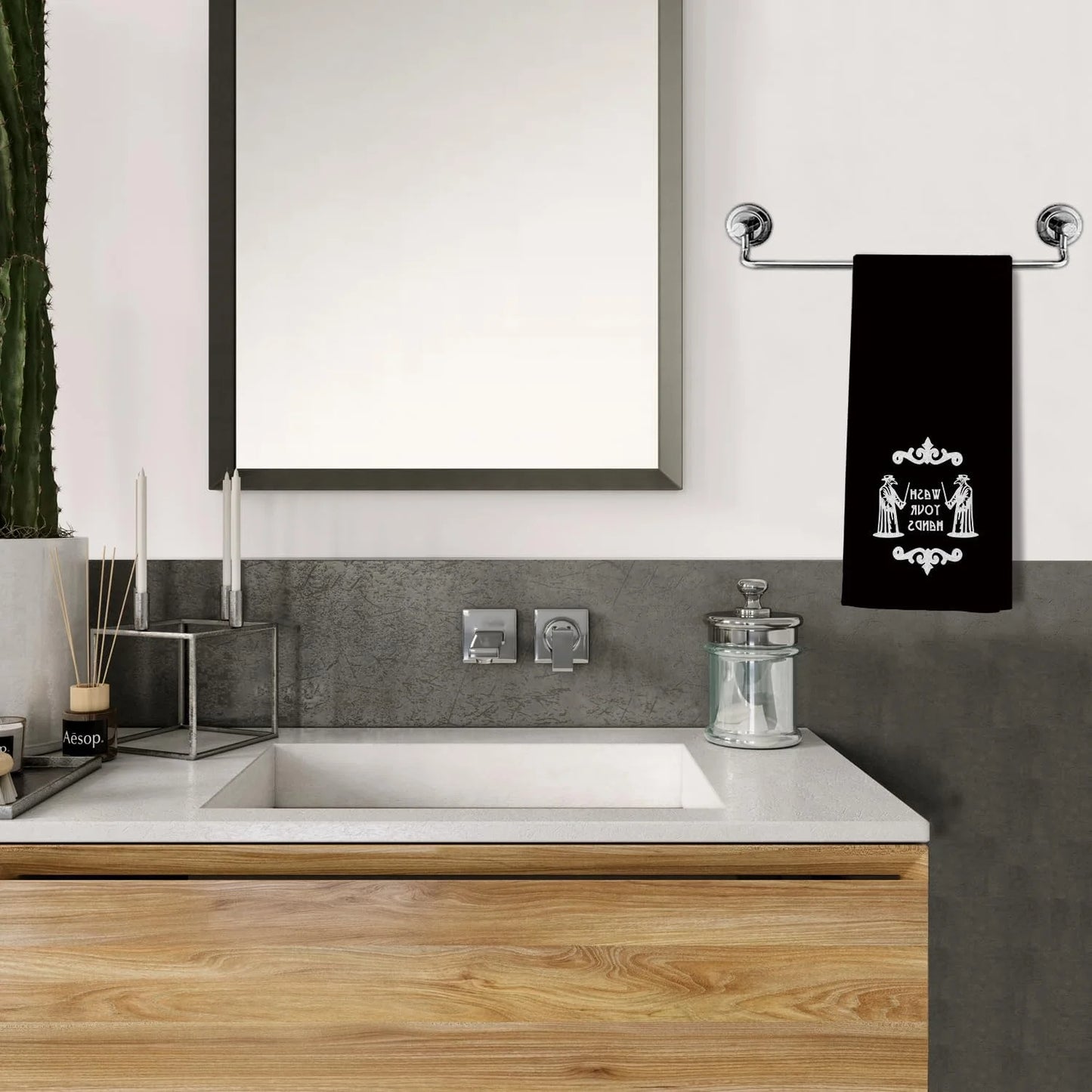 Halloween Hand Towels Gifts Bathroom Kitchen Gothic Horror Home Decor