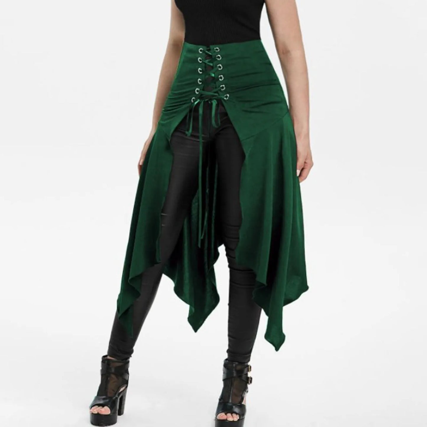Gothic Steampunk Medieval Vintage High Waist Over Skirt