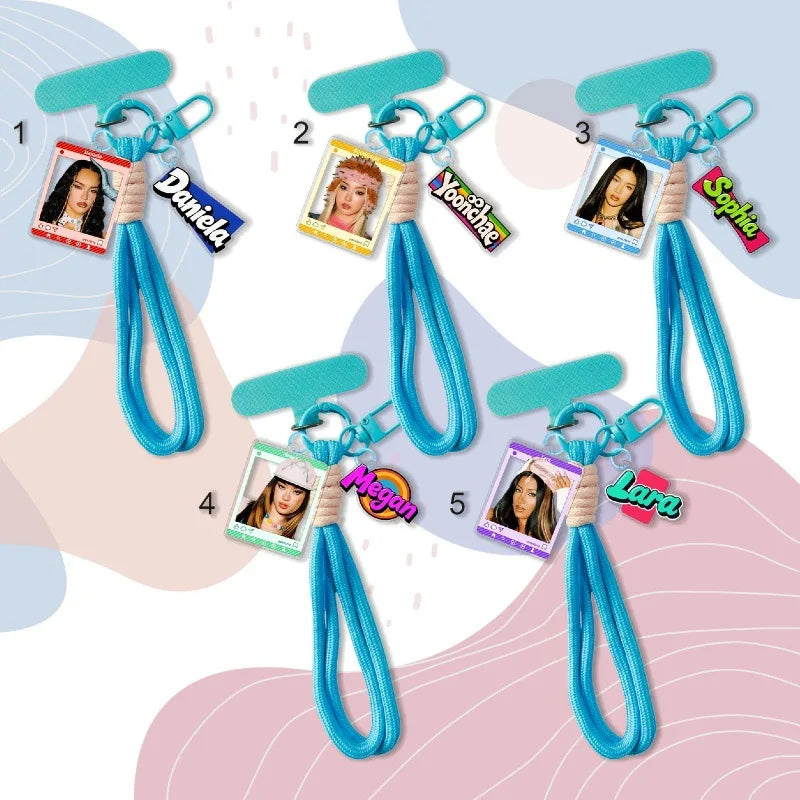 Katseye Keychain Kpop Phone Lanyard Strap Accessory Bag Girl Group Lana Megan Sophia