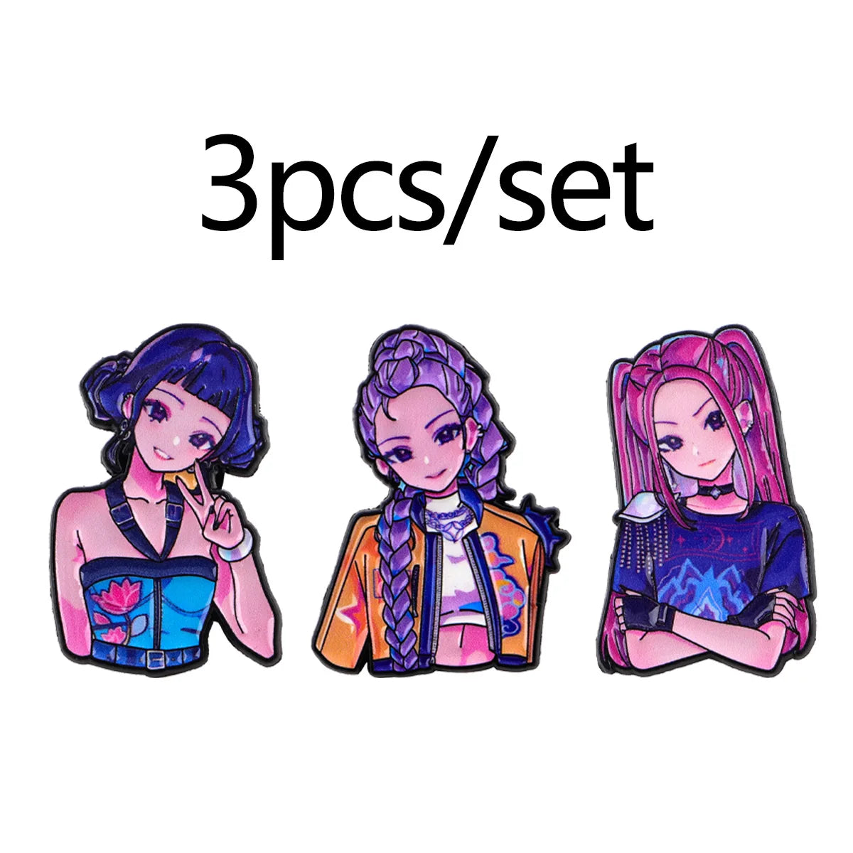 KPop Demon Hunters Enamel Pins K-POP Brooch Lapel Pin Badge Rumi Saja Boys Huntrix Gift Merch