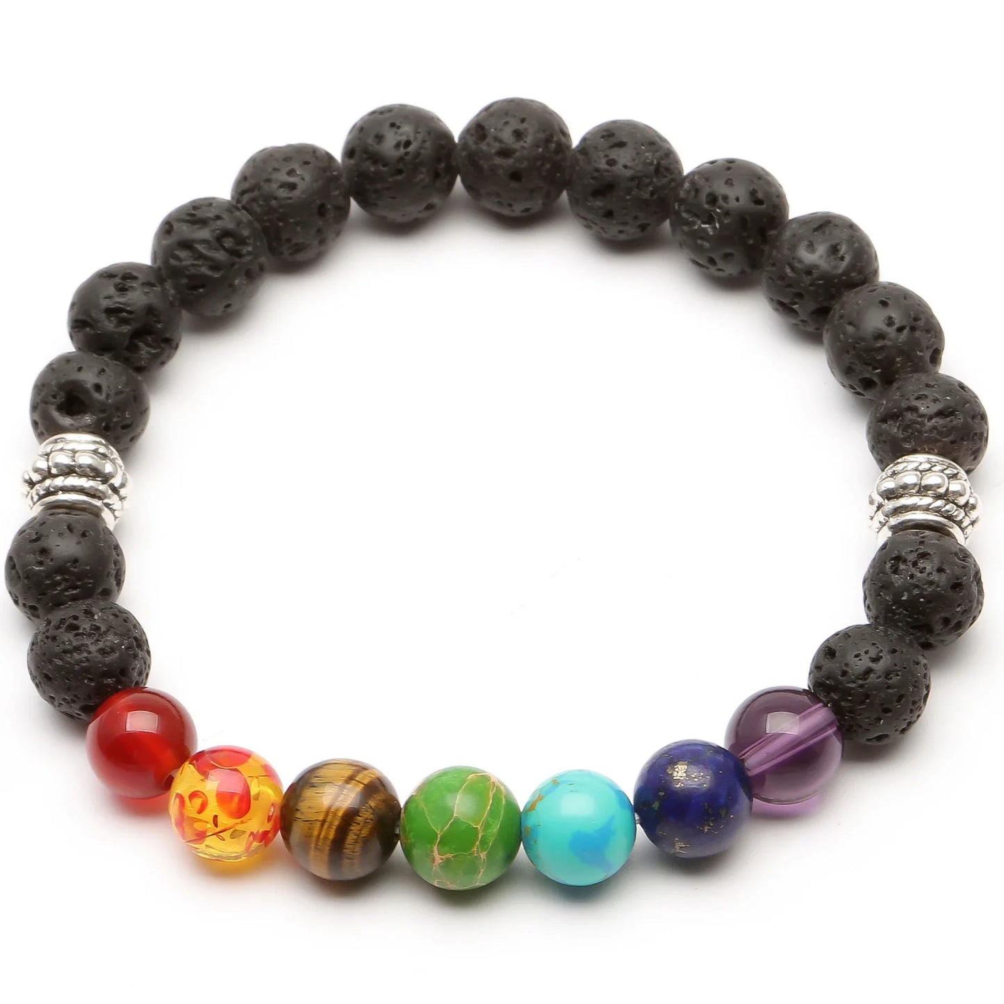 Chakra Beads Bracelet Natural Stone Yoga Reiki Healing Balance 7 Classic Calming Energy