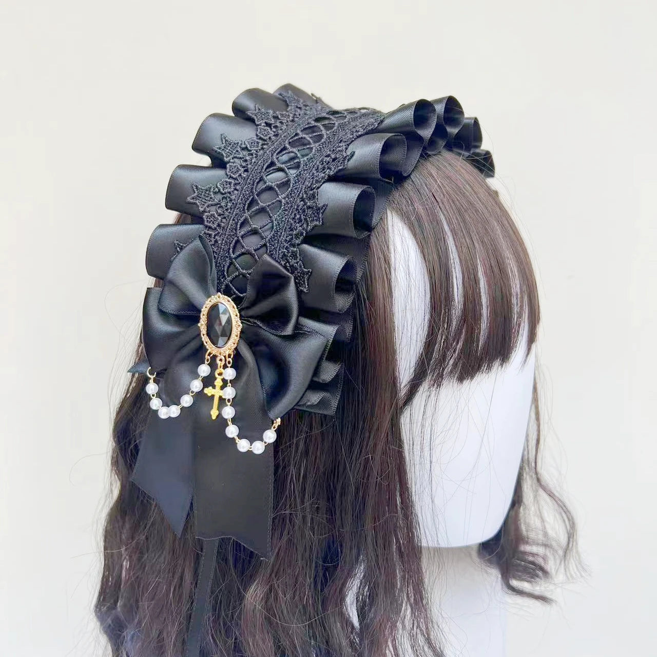 Victorian Gothic Lolita Headdress Maid Hair Accessories Cute Cosplay
