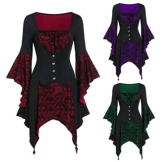 Sexy Victorian Vampire Gothic Waistcoat Witch Halloween Dress Fancy Dress Costume