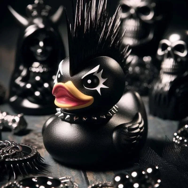 Gothic Rock Duckies Desktop Decoration Punk Bathroom Rubber Duck