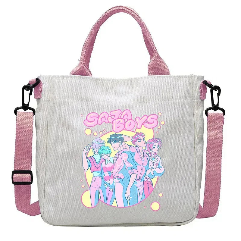 KPop Demon Hunters Crossbody Shoulder Bag Huntrix Tote Shopper Messenger Bag School Rumi K-pop