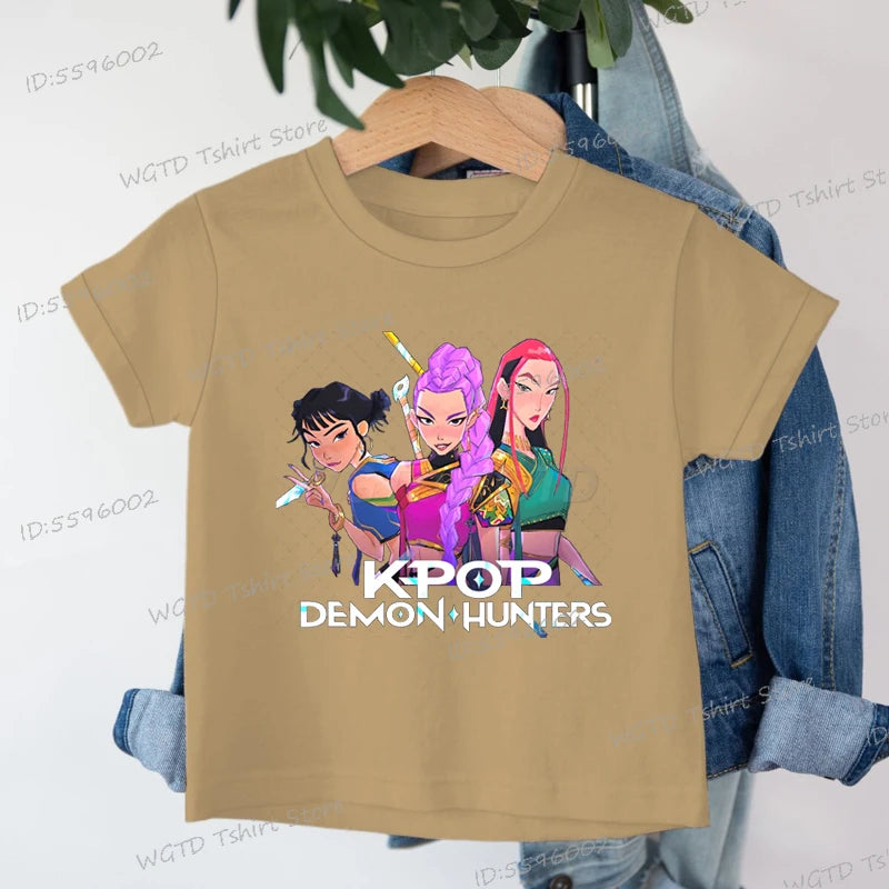 Kids T-shirt KPop Demon Hunters Tee Mira Rumi Zoey Huntrix Merch Gift