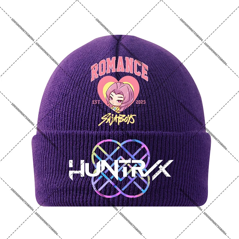 KPop Demon Hunters Huntrix Knit Cap Winter Beanie Knitted Hat Rumi Mira Zoey Merch Gifts