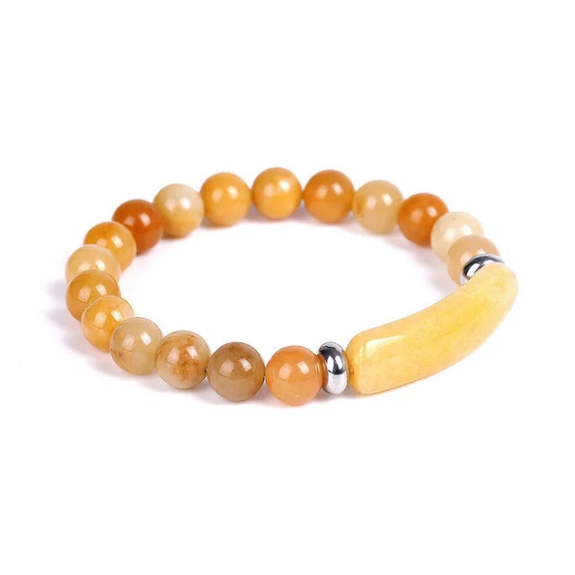 Natural Stone Healing Crystal Rose Quartz Amethyst Gemstone Beaded Bracelet for Women Girls Jewelry
