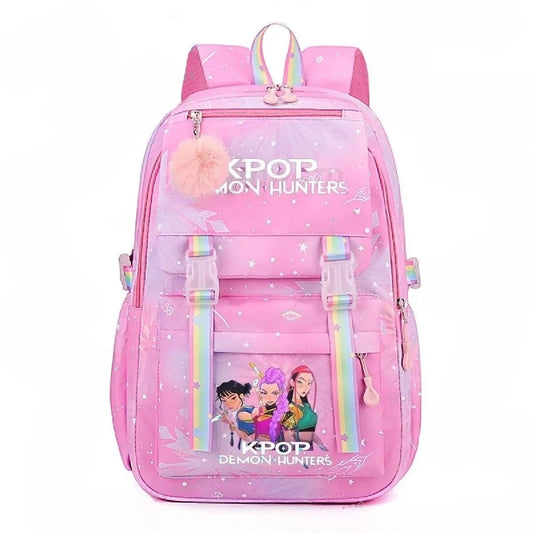 KPop Demon Hunters Backpack School Bag Huntrix Merch Gifts Rumi Mira Zoey