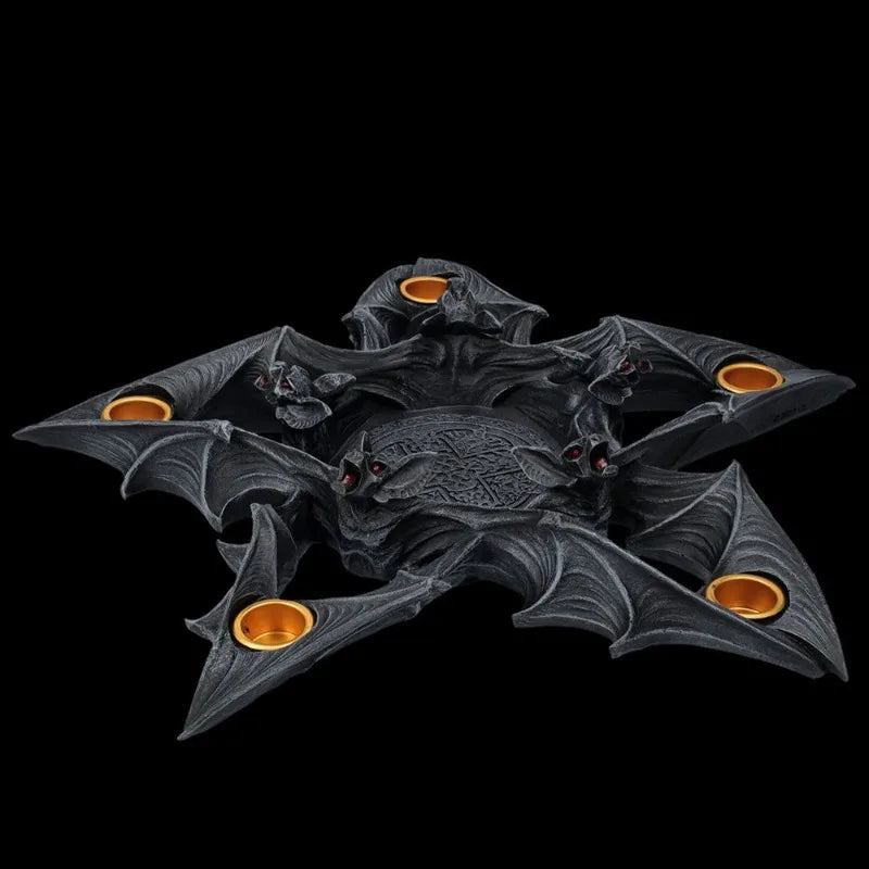 Halloween Decoration Gothic Vampire Bat Candle Stand Home Decor