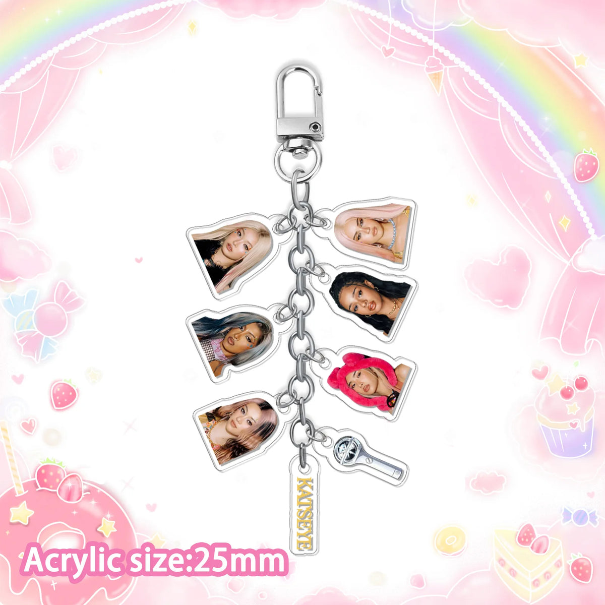 KATSEYE Acrylic Keychain Kpop Girl Group Merch Bag Charm Pendant