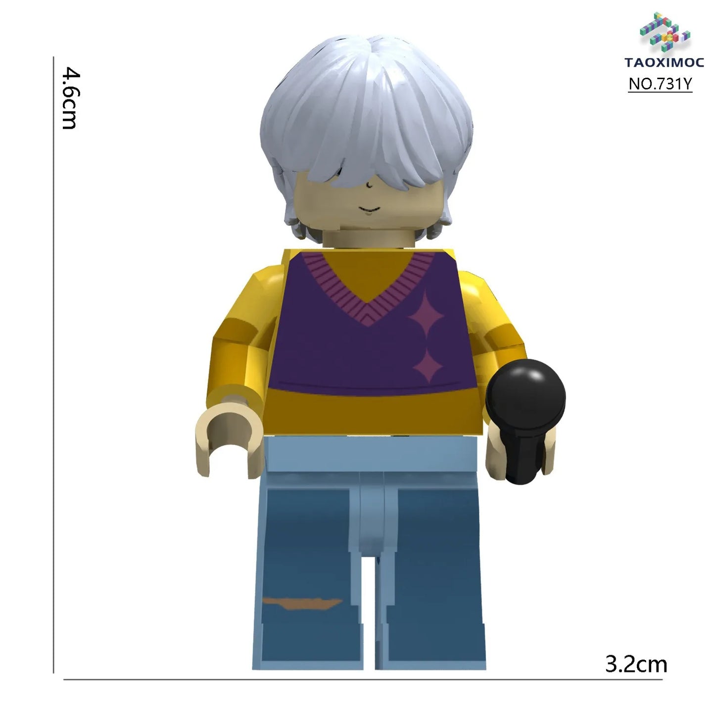 KPop Demon Hunters Saja Boy Lego Figures Building Blocks Model Toy Doll Merch Gifts 5 pcs