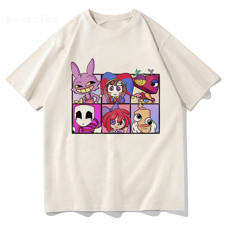 THE AMAZING DIGITAL CIRCUS Print T-Shirt Men Women TADC Clothes Pomni Jax Kinger