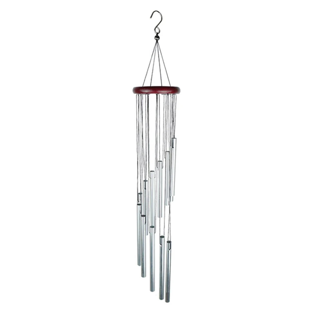 12 Tubes Aluminium Silver Gold Garden Wind Chimes