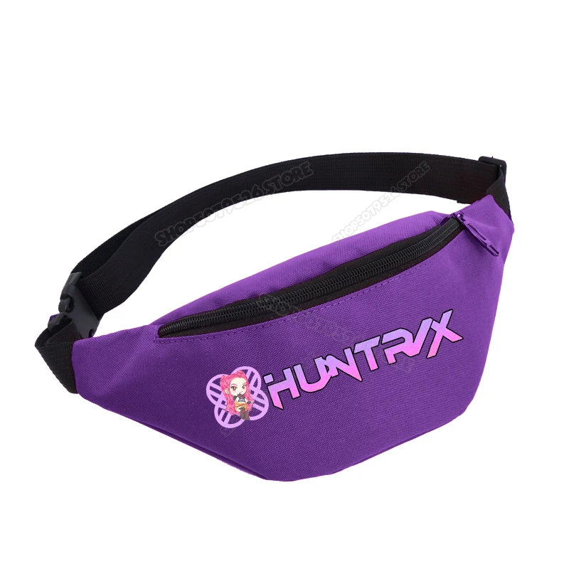 KPop Demon Hunters Waist Bum Bag Kids Fanny Packs Huntrix Merch Gifts