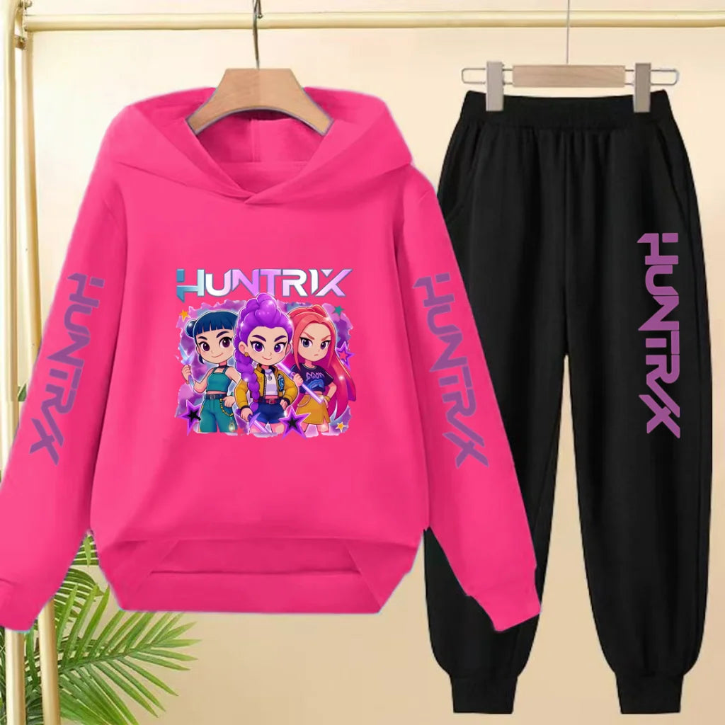 KPop Demon Hunters Tracksuit Hoodie Jumper Huntrix Clothes Joggers