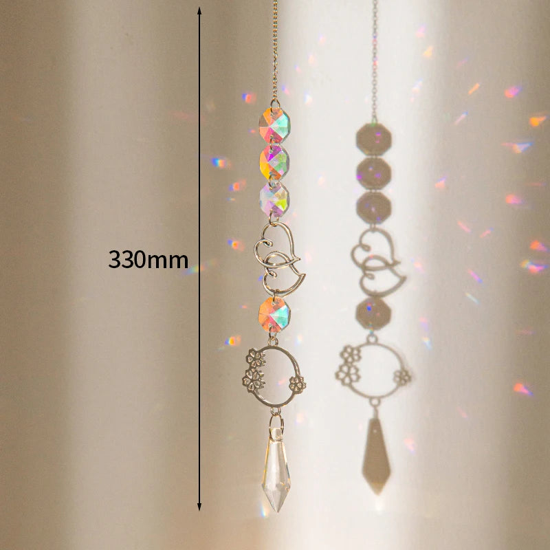 Crystal Suncatcher Pagan Wind Chimes Bohemian Garden Ornament