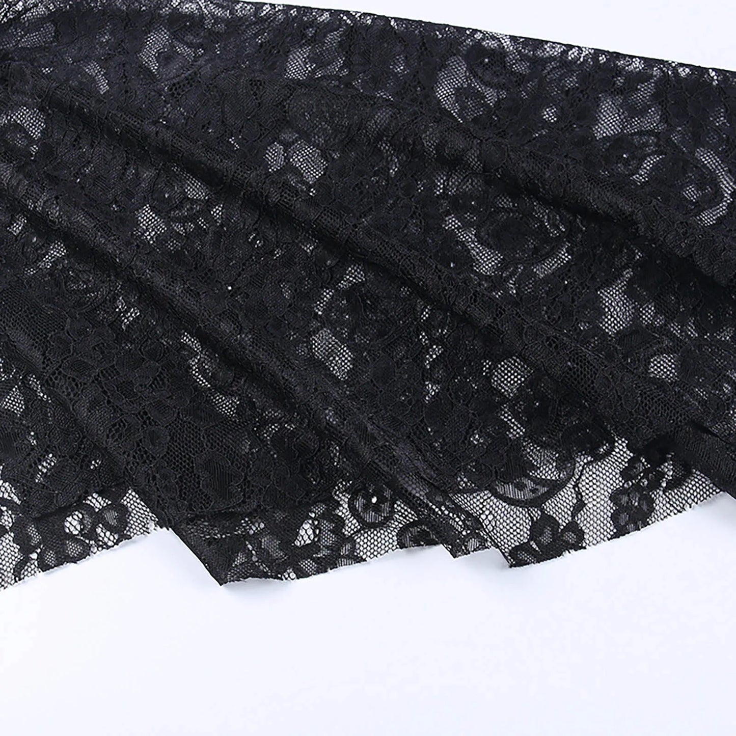 Gothic Victorian Lace Shrug Tops Black Flare Sleeve Bolero Accessory