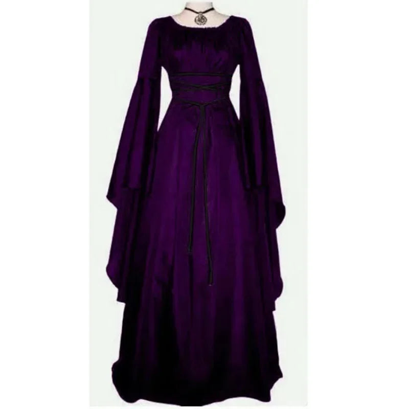 Pagan Medieval Gothic Historical Cosplay Long Gown Dress