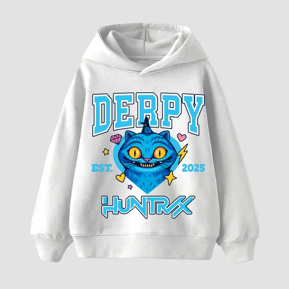 KPop Demon Hunter Hoodie Saja Boys Derpy Tiger Cartoon Girls Boy Hooded Sweatshirt K-pop Merch Gifts