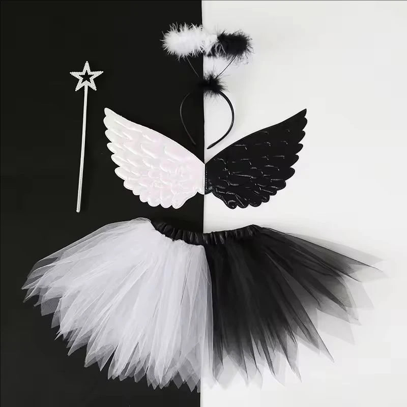 Halloween Angel Halos Headbands Angel Wing Tutus Angel Wands Fancy Dress Costume Accessories