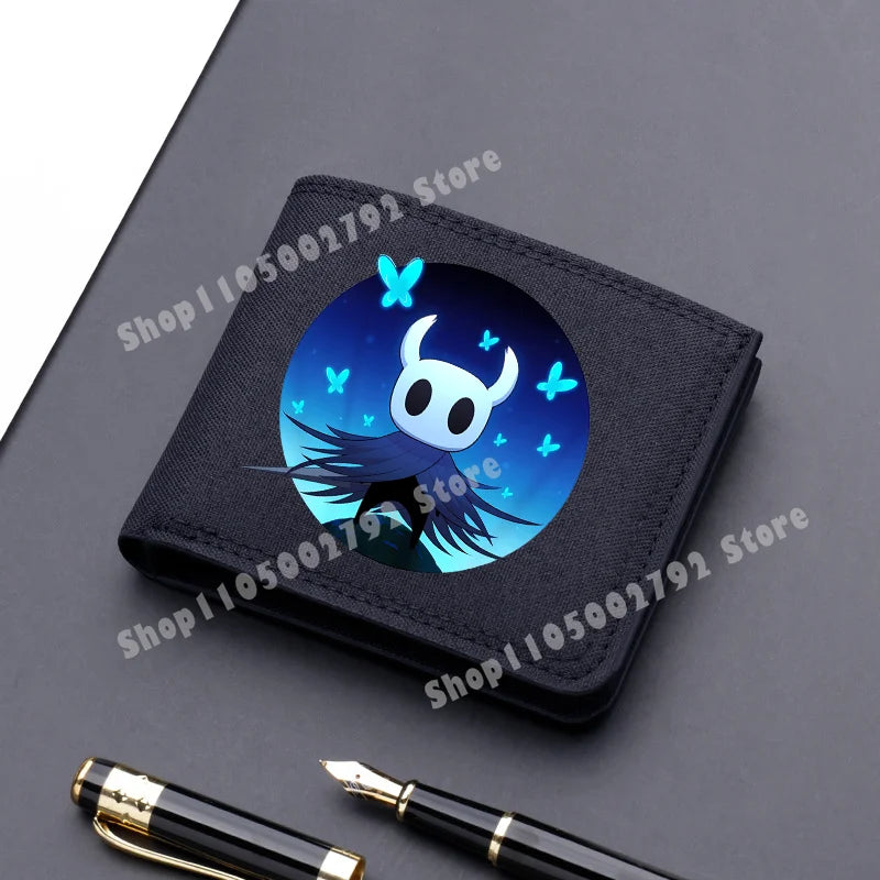 Hollow Knight Game Wallet Merch Silksong Men Kids Short Folding Coin Purse Gamer ID Card Holder