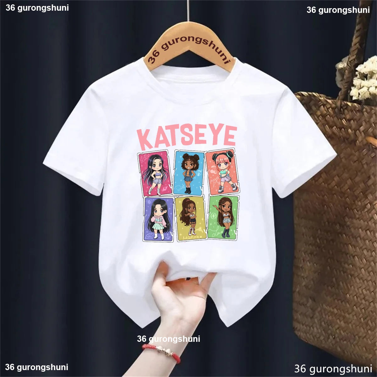 KATSEYE Music KPop Band Singer T-Shirt Boys/Girls Cute Kids K-Pop Clothes