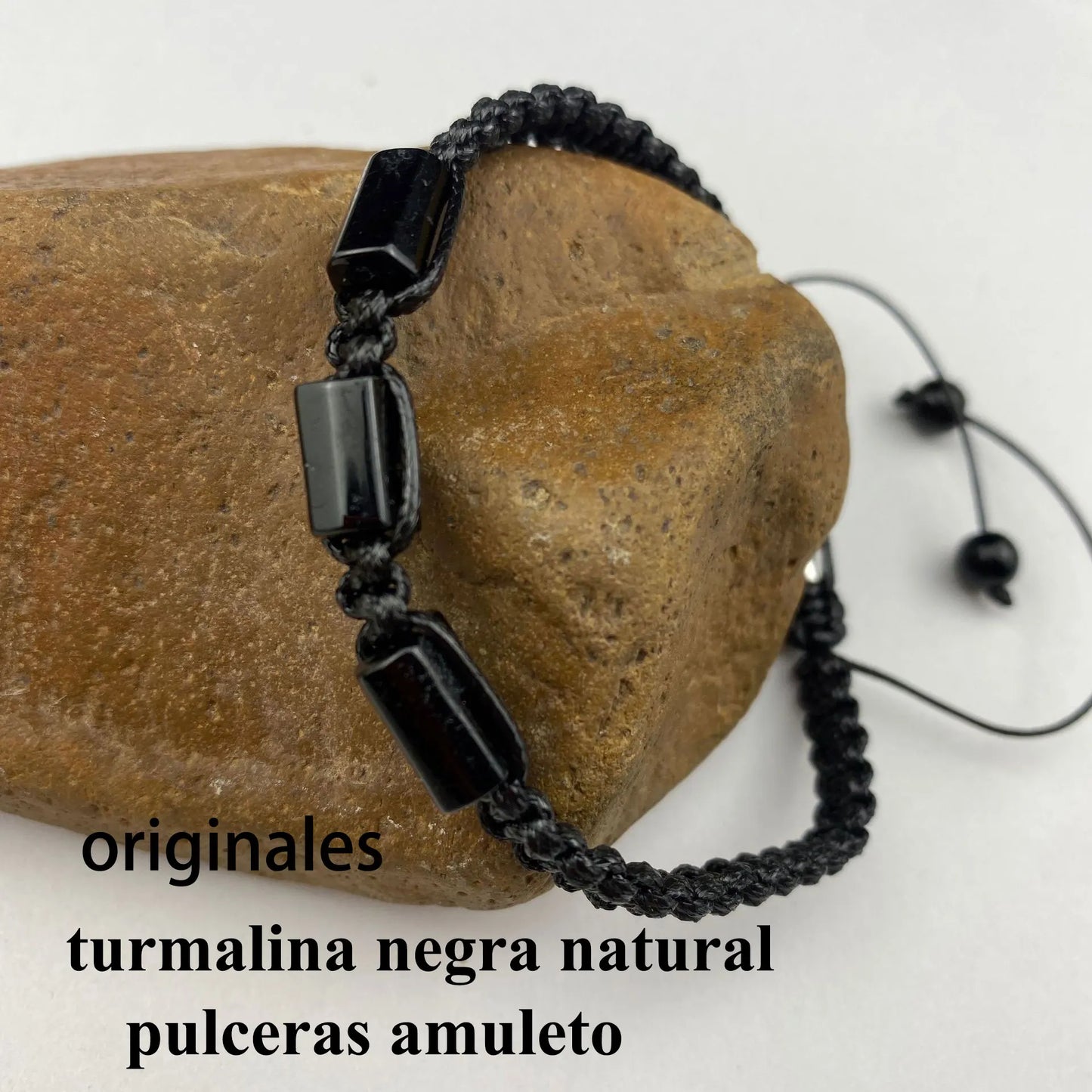 Black Tourmaline Bracelet Men Handmade Braided Energy Protection Crystal Bracelet